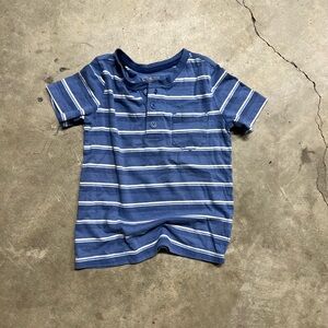 OshKosh B'gosh Blue Striped Short Sleeve Tee